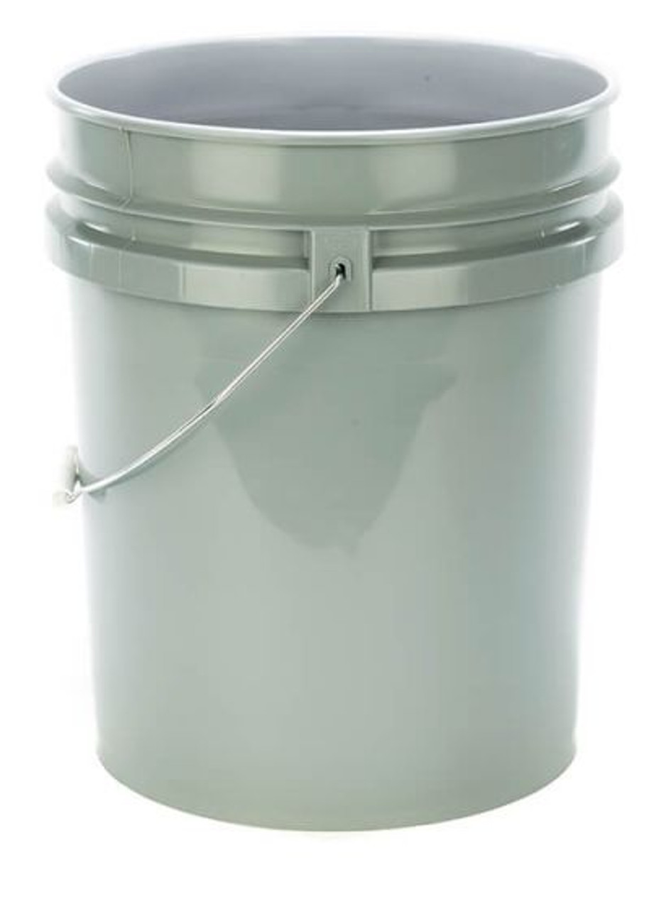 5 Gallon Plastic Pail, Open Head - Gray