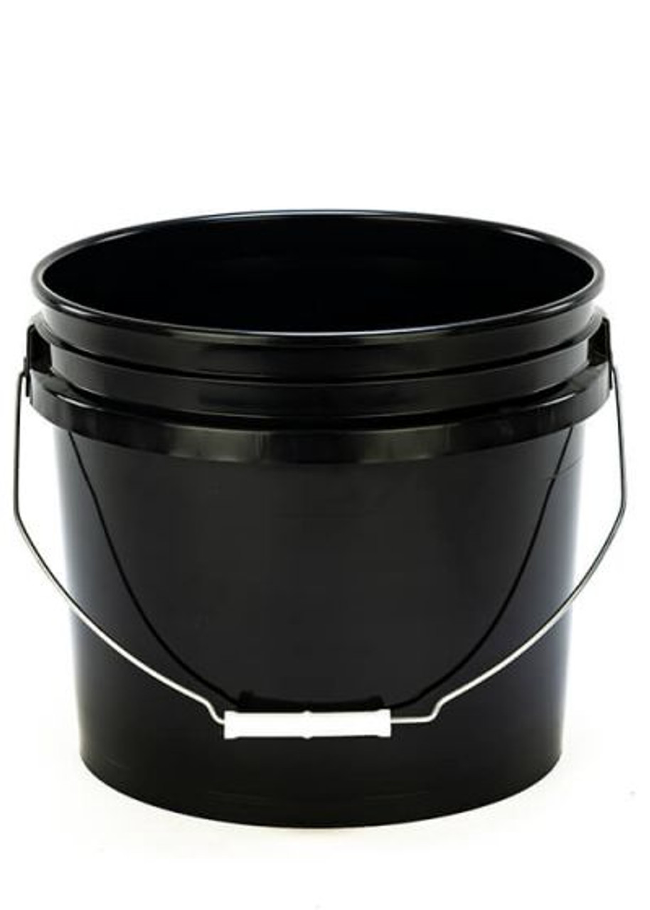 3.5 Gallon Plastic Pail, Open Head - Black