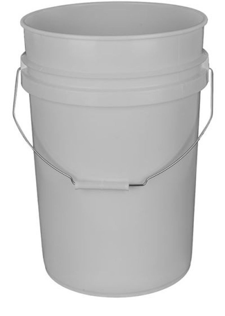 6 Gallon Plastic Pail, Open Head - White