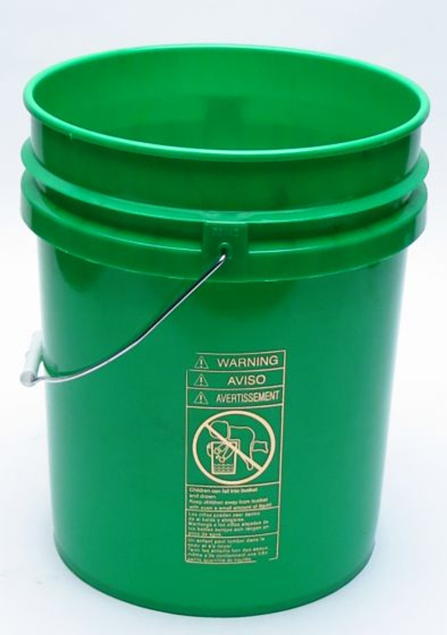 5 Gallon FLEXSPOUT® Open Head Plastic Pail - Green