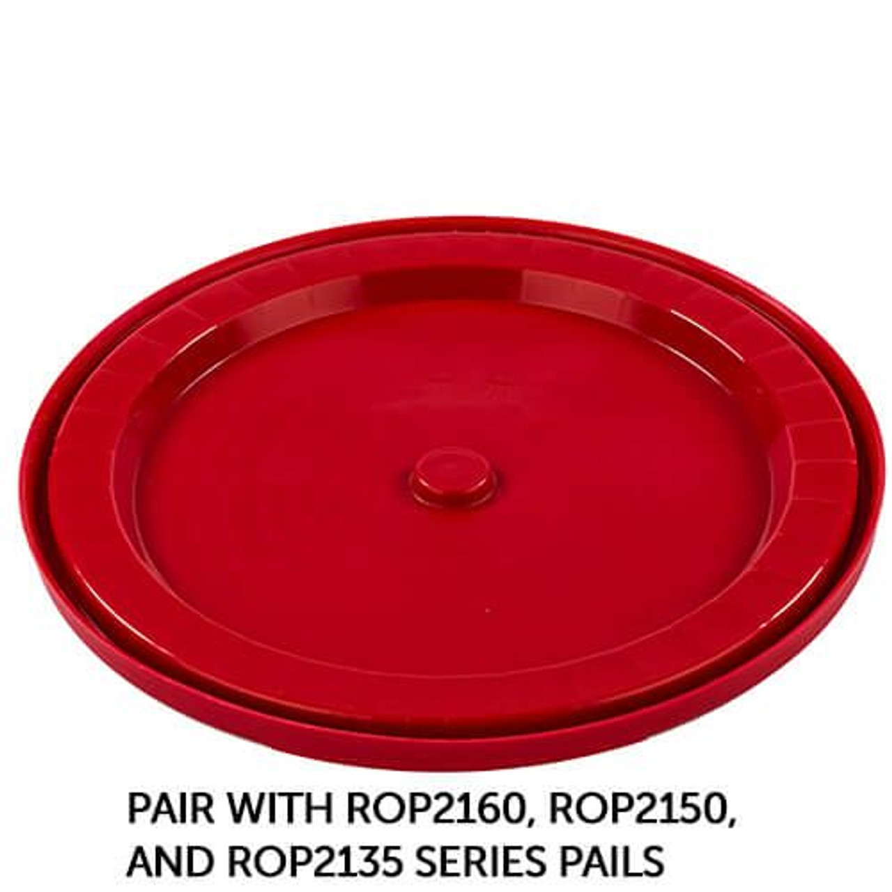 RightPail 5 Gallon Snap On Plastic Pail Lid – Red