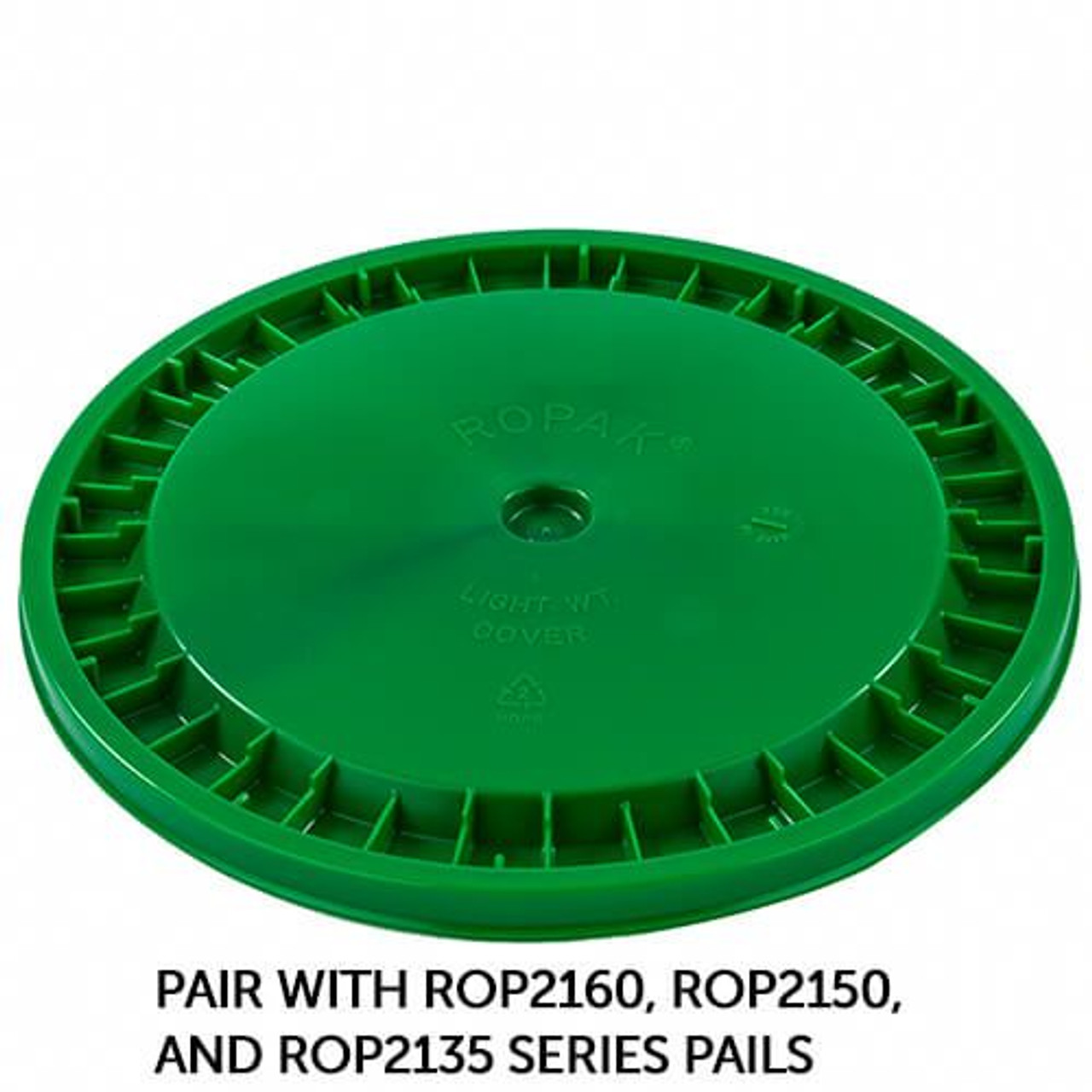 RightPail 5 Gallon Snap On Plastic Pail Lid – Green