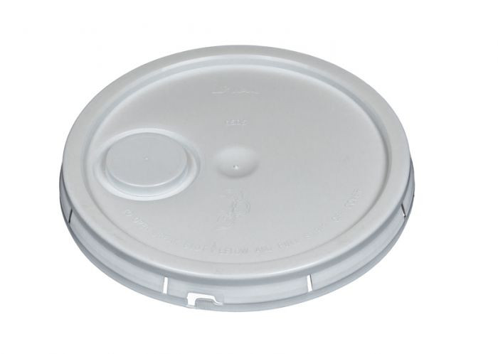 Plastic Pail Lid with Tint Plug - White