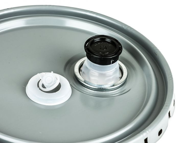 5 Gallon Steel Pail Lug Cover - Flexspout Opening - Gray