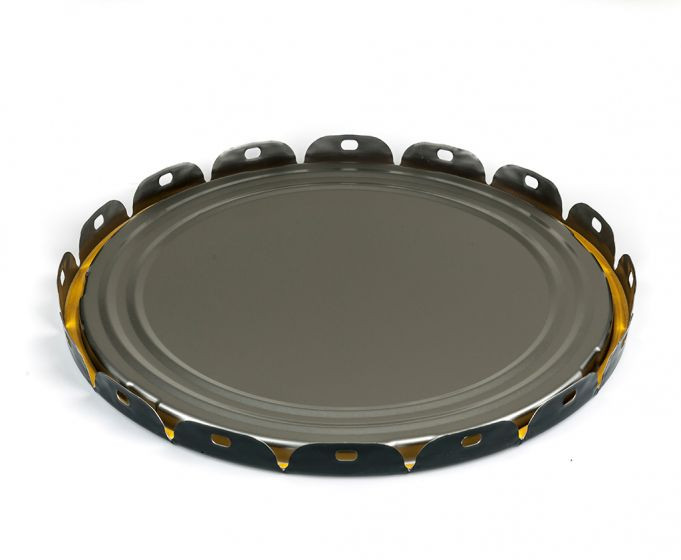 5 Gallon Open Head Steel Pail Lug Cover - Black