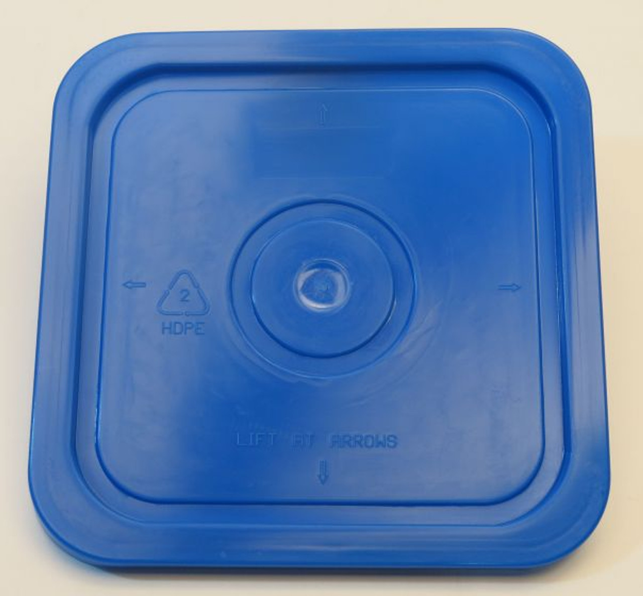 4 Gallon Square Plastic Pail Snap On Lid - Blue