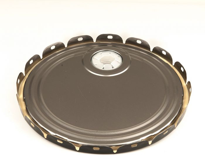 5 Gallon Open Head Steel Pail Lug Cover with Flexspout ® Opening – Black