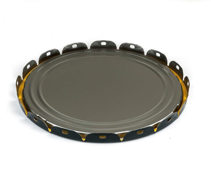 5 Gallon Open Head Steel Pail Plain Lug Cover - Black