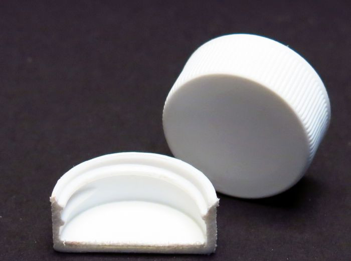 White Polypropylene Screw Cap - 24mm