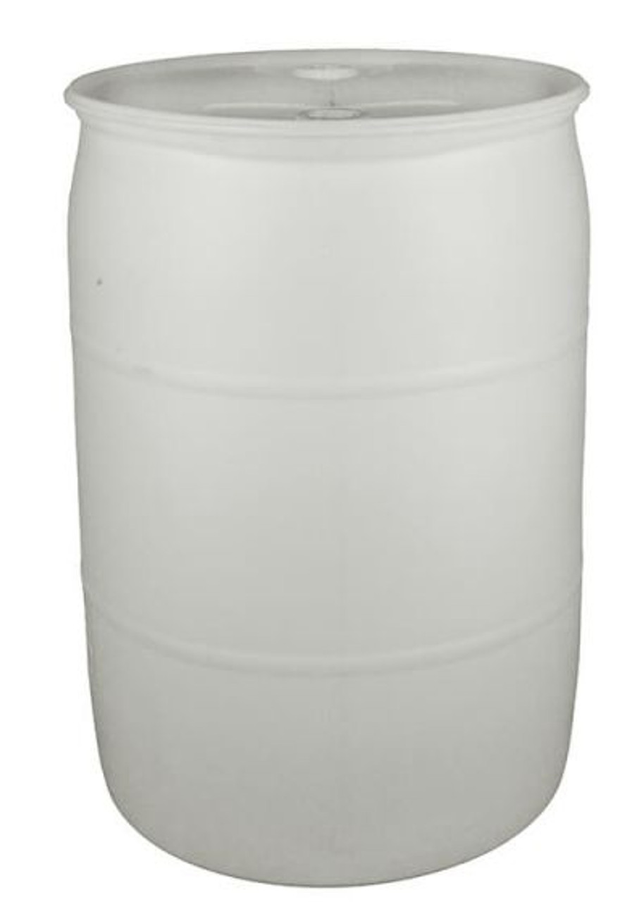 55 GALLON PLASTIC DRUM, CLOSED HEAD, UN RATED, FITTINGS - NATURAL