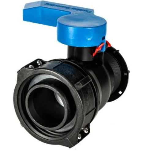 2 Inch NPT Ball Valve, 75 mm PP Collar, PE Gasket