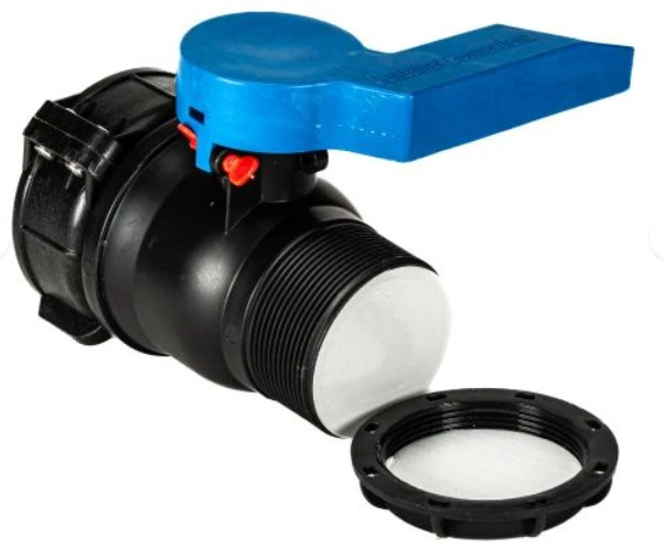 2 Inch NPT Ball Valve, 75 mm PP Collar, PE Gasket