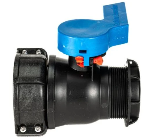 2 Inch NPT Ball Valve, 75 mm PP Collar, PE Gasket