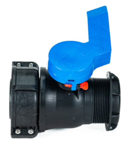 2 Inch NPT Ball Valve, 62 mm PP Collar, PE Gasket