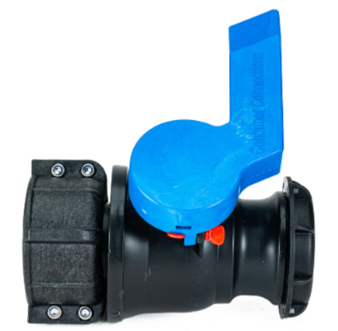 2 Inch QD Drilled Ball Valve, 62 mm PP Collar, PE Gasket