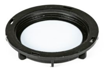 2-1/8 Inch Black HDPE NPT Shallow Dust Cap for IBC Valves, EVA Foam Liner
