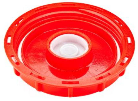 6 Inch HDPE Fill Port Lid, 2 Inch NPT Bung, TPE Gasket
