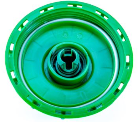6 Inch Green HDPE Fill Port Lid, NPS Manual Vent, Silicone Gasket