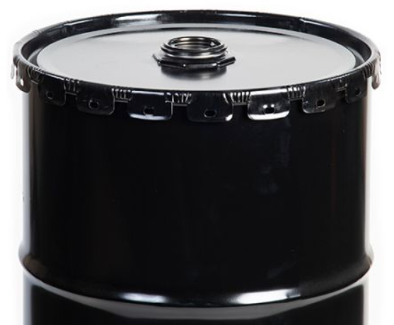 16 Gallon Steel Drum, Lug Cover, Fitting, Non-UN Rated – Blk/Blk/Gry
