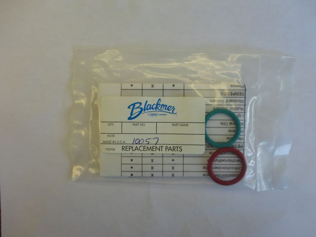 BLACKMER ® ROTARY PUMP SOLVENT O-RING KIT FOR FLAMMABLES