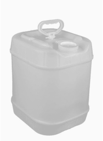5 GALLON SQUARE PLASTIC PAIL, CLOSED HEAD, 70 MM - NATURAL