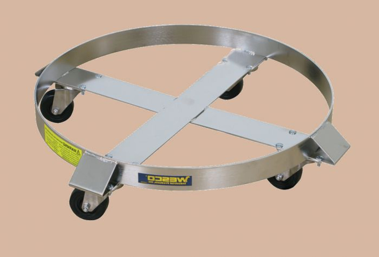 STAINLESS STEEL DRUM DOLLY - 85 GALLON