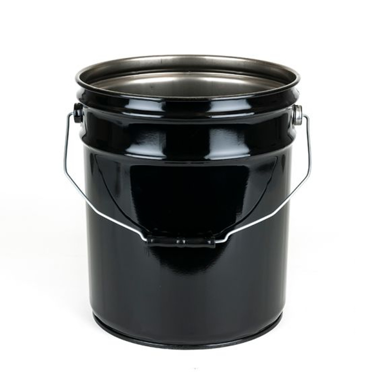 5 GALLON STEEL PAIL, OPEN HEAD, RUST INHIBITOR, 29 GAUGE - BLACK