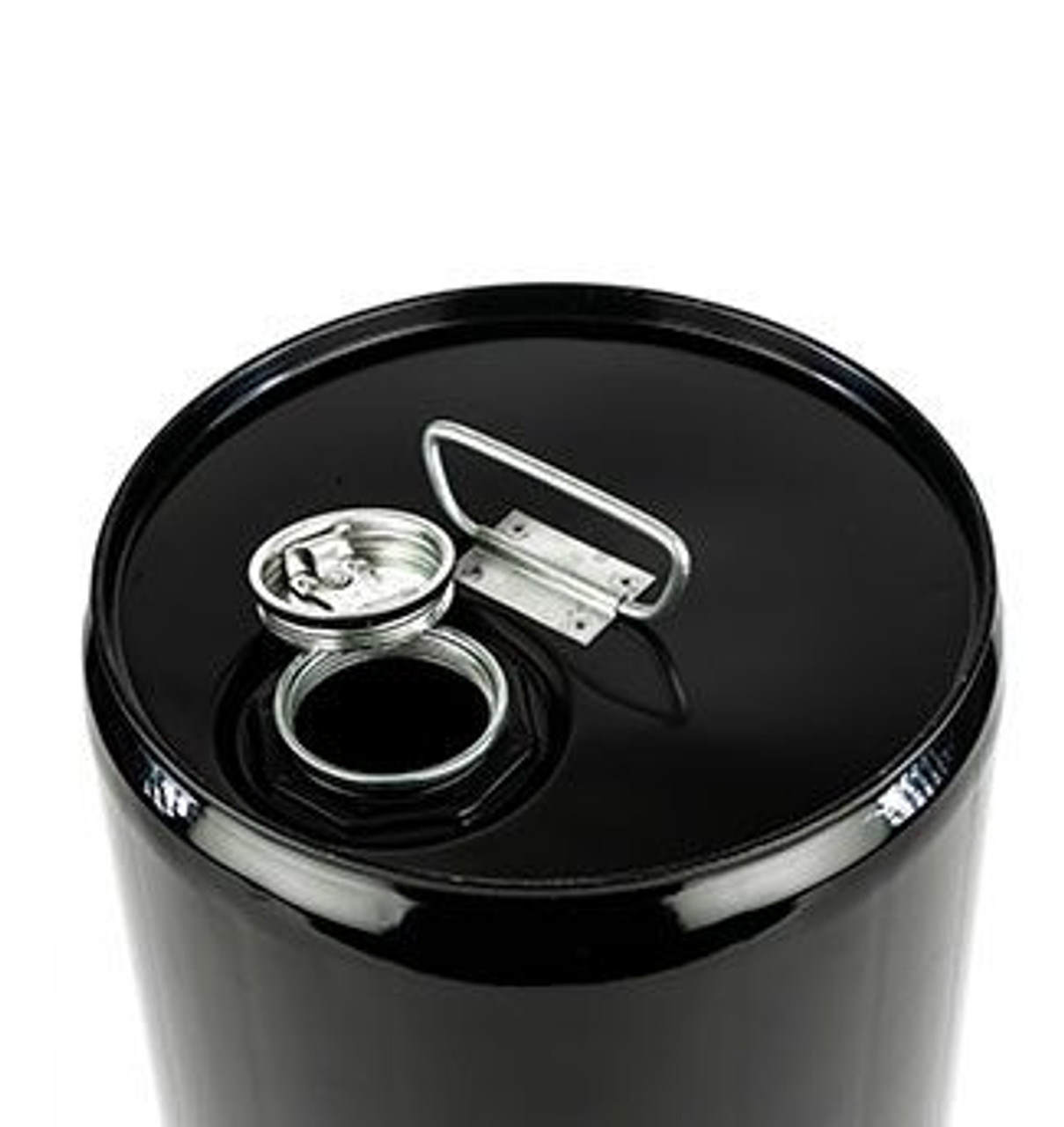 5 Gallon Black Regrind Plastic Pail, Metal Handle