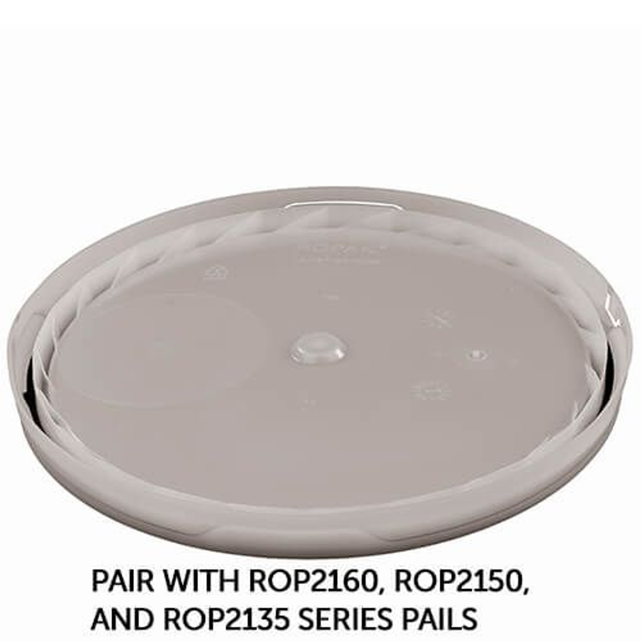 RIGHTPAIL 20 LITER TEAR TAB PLASTIC PAIL LID – NATURAL