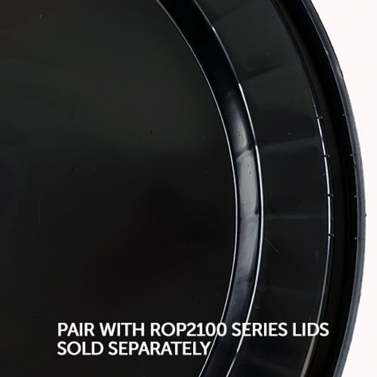 RIGHTPAIL 5 GALLON TEAR TAB PLASTIC PAIL LID – BLACK