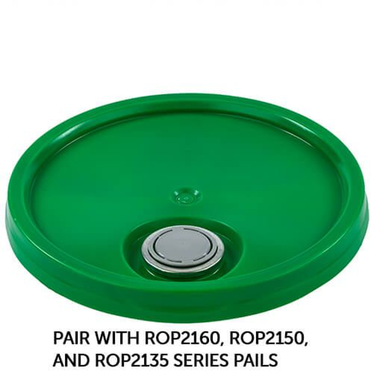 RIGHTPAIL 5 GALLON TEAR TAB PAIL LID - FLEXSPOUT ® OPENING – GREEN