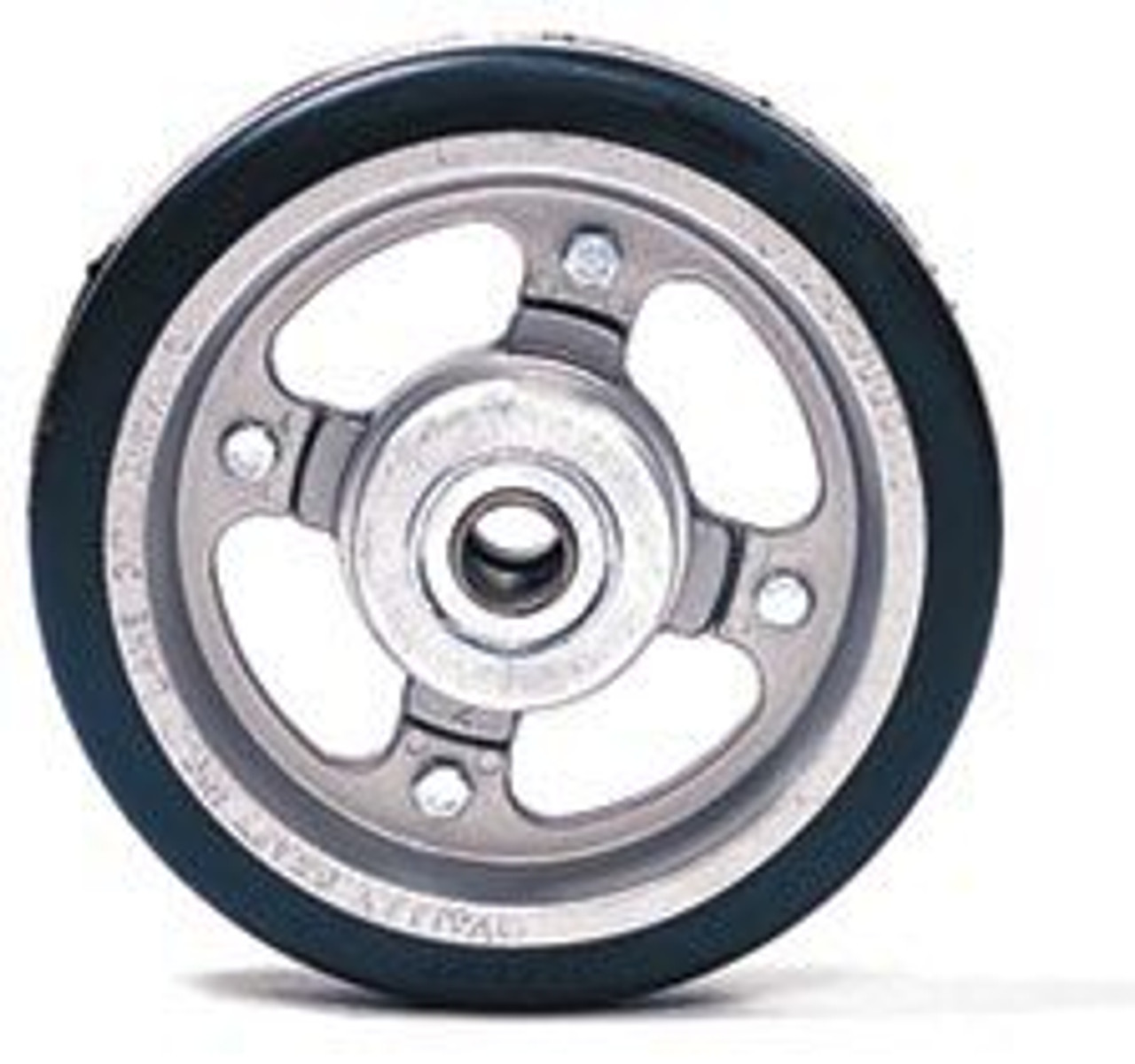 4 WHEEL STEEL DRUM TRUCK - ALUMINUM - SOLID RUBBER WHEELS