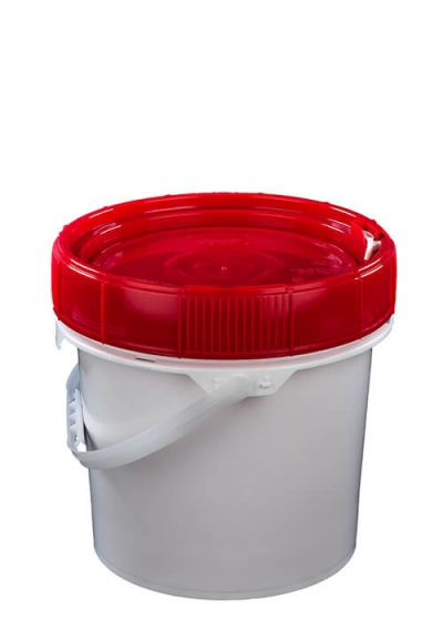 LIFE LATCH® NEW GENERATION 3.5 GALLON PLASTIC PAIL WITH RED SCREW TOP