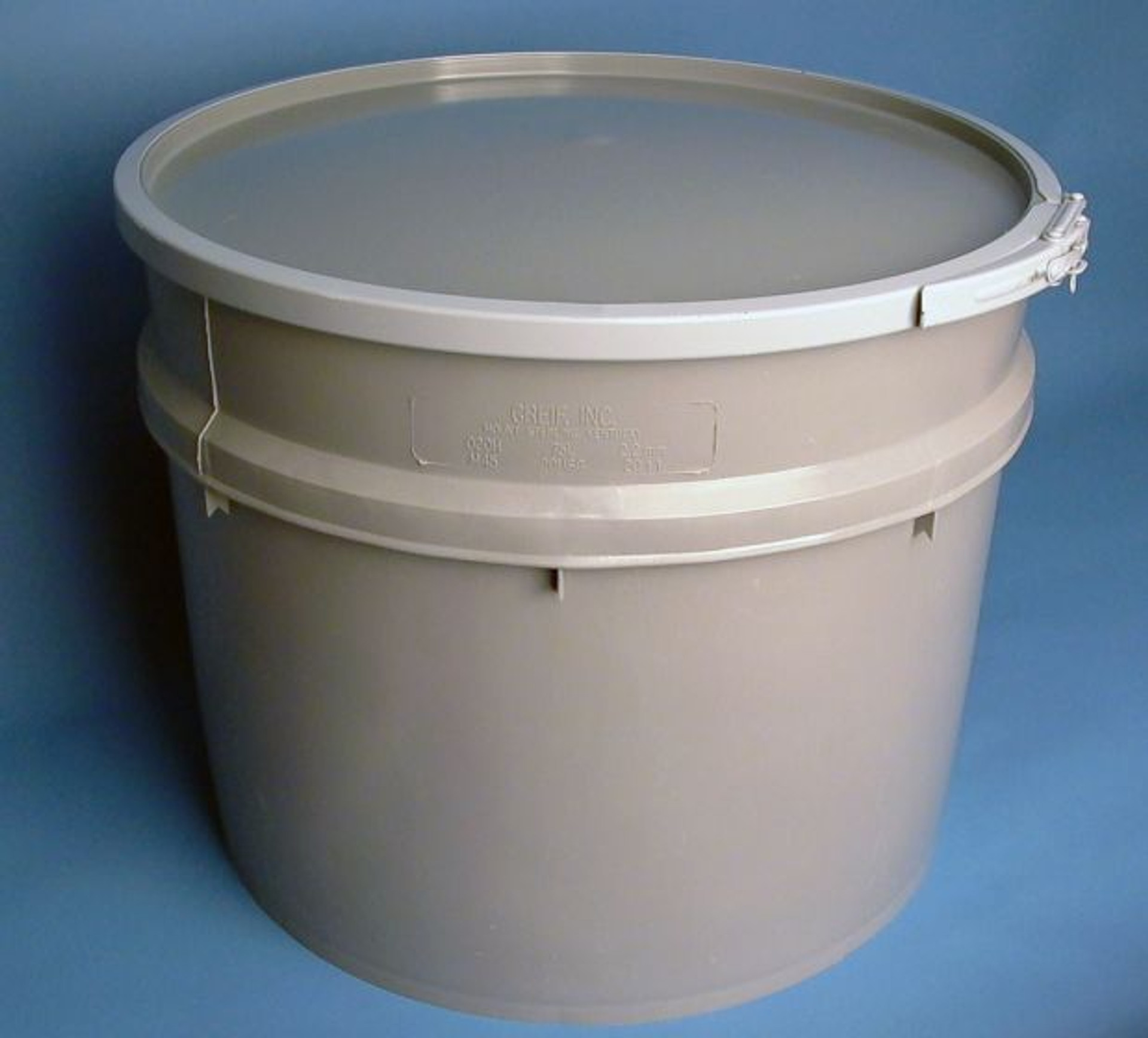 20 Gallon Open Head Plastic Drum Un Rated Lever Lock Gray 3937