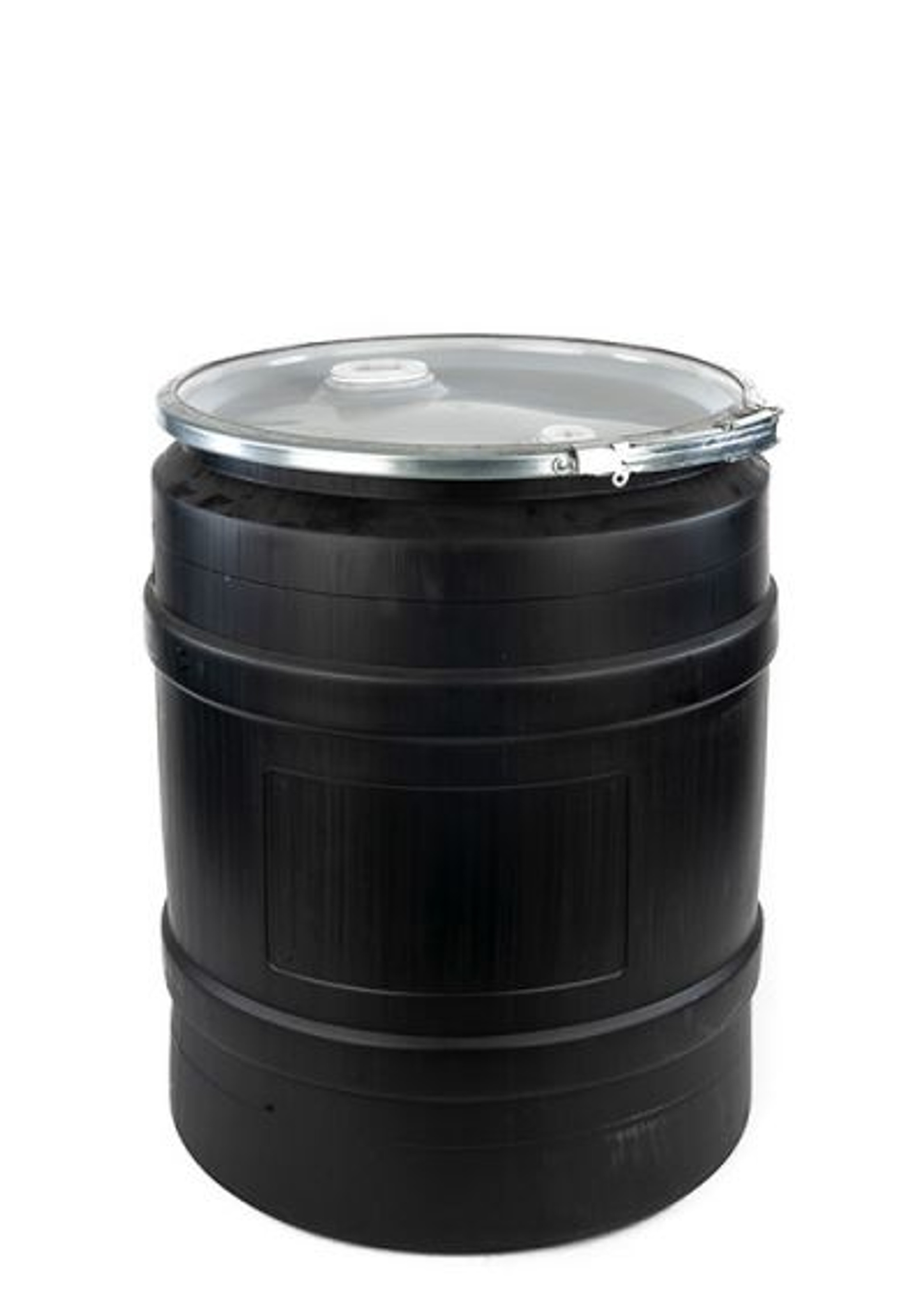 20 Gallon Plastic Drum Open Head Un Rated Fittings Black 5814