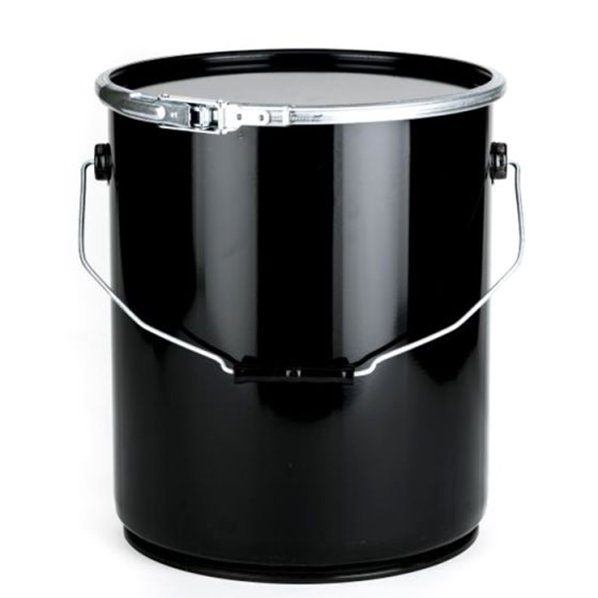 5 GALLON STEEL PAIL OPEN HEAD STRAIGHT SIDED LEVER LOCK BLACK 5-gallon-steel-pail-open-head-straight-sided-lever-lock-black