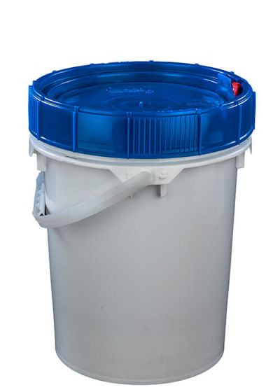 LIFE LATCH® NEW GENERATION 5 GALLON PLASTIC PAIL WITH BLUE SCREW TOP
