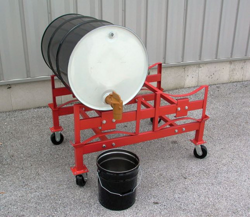 PORTABLE DRUM RACK - CART - KNOCK DOWN - 2 DRUMS - HORIZONTAL STORAGE STAINLESS STEEL PORTABLE DRUM RACK - CART - KNOCK DOWN - 2 DRUMS - HORIZONTAL STORAGE STAINLESS STEEL