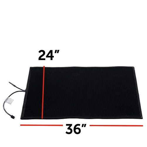 RESIDENTIAL HEATED DOOR MAT, CONNECTABLE, 24 INCHES X 36 INCHES
