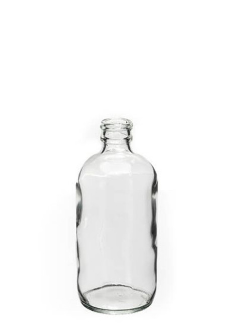 8 OZ CLEAR BOSTON ROUND GLASS BOTTLE