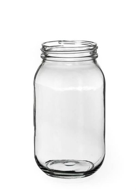 16 OUNCE WIDE MOUTH GLASS JAR - 63-400 MM