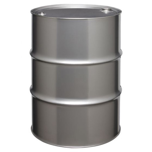 55 GALLON CLOSED HEAD STAINLESS STEEL DRUM, UN RATED, FITTINGS