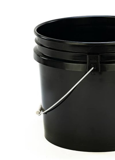 2 Gallon Plastic Bucket, Open Head - Black