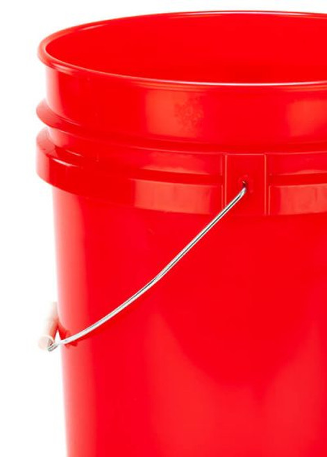 5 Gallon Open Head Plastic Pail - Red