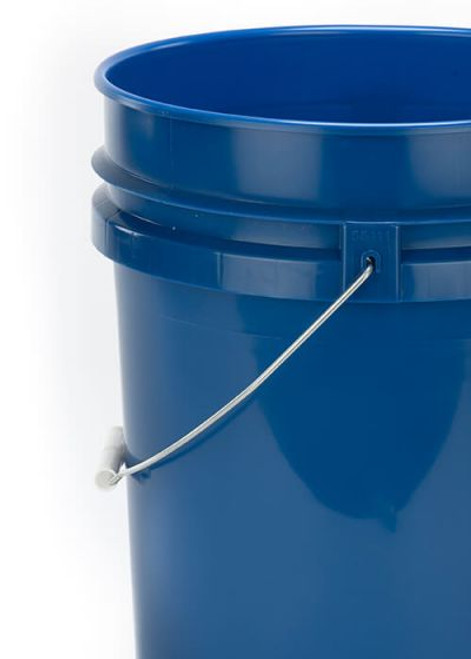 RightPail ™ 5 Gallon Open Head Plastic Bucket - Plastic Handle – Blue