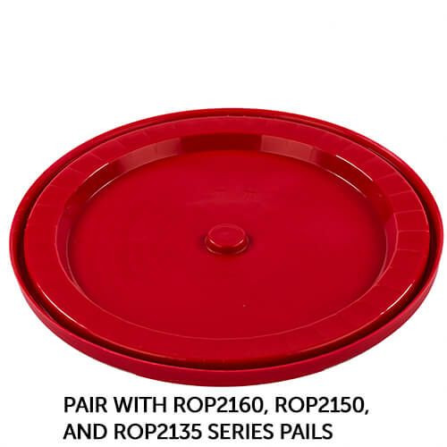 RightPail 5 Gallon Snap On Plastic Pail Lid – Red