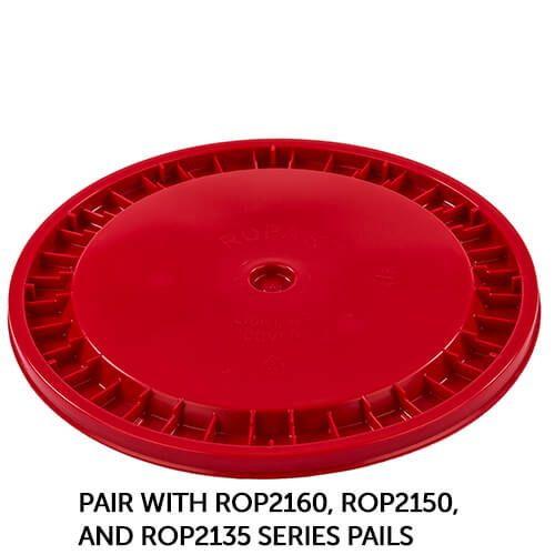 RightPail 5 Gallon Snap On Plastic Pail Lid – Red