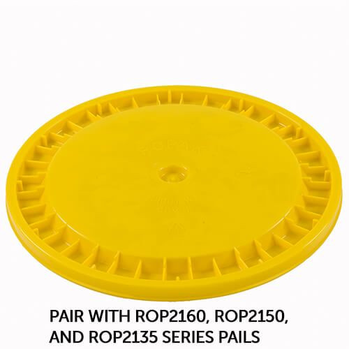 RightPail 5 Gallon Snap On Plastic Pail Lid – Yellow