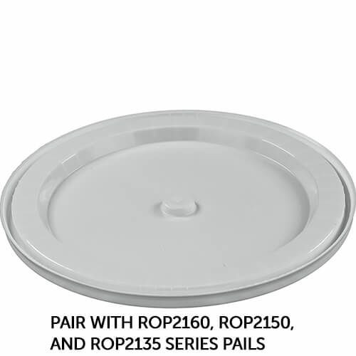 RightPail 5 Gallon Snap On Plastic Pail Lid – White