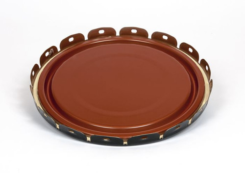 5 Gallon Steel Pail Lug Cover with Red Phenolic Lining - Black 5 Gallon Steel Pail Lug Cover with Red Phenolic Lining - Black